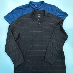 2 pack XL mens shirts blue & brown